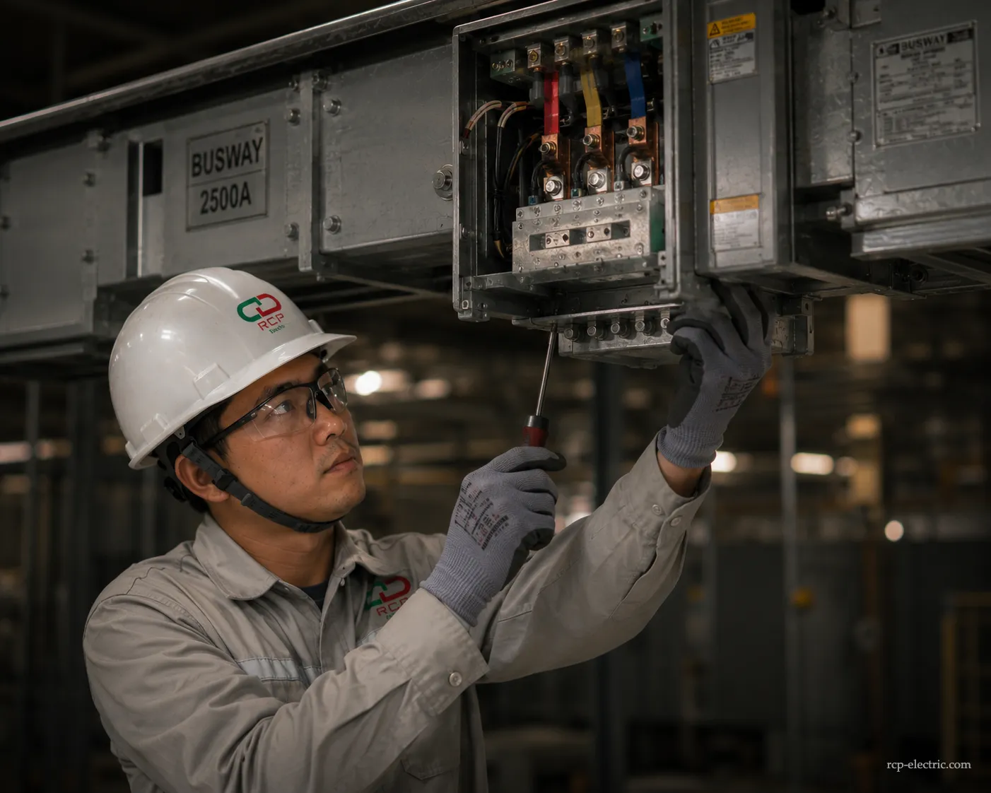 Bảo dưỡng hộp lấy điện plug in box busway
